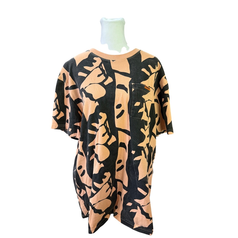 Icecream BBC Mens Peach Black‎ All Over Print Pocket T-Shirt Large Streetwear